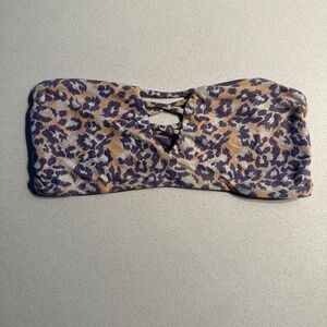 Purple REVERSIBLE Cheetah Print Bandeau Top Leopard Print Bikini Animal Print